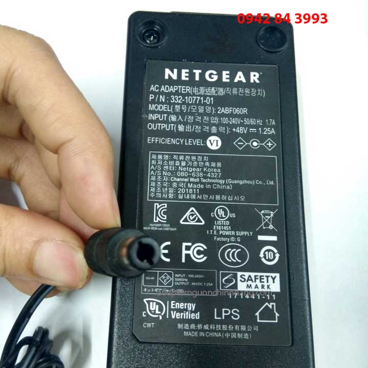 Adapter nguồn Netgear 48v 1.25a
